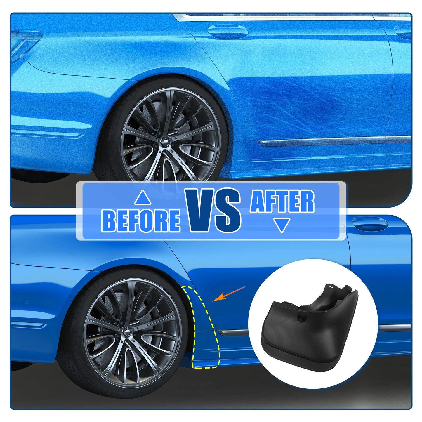 Front Rear Mudguards Fender Set for Toyota Corolla (1993-1997)