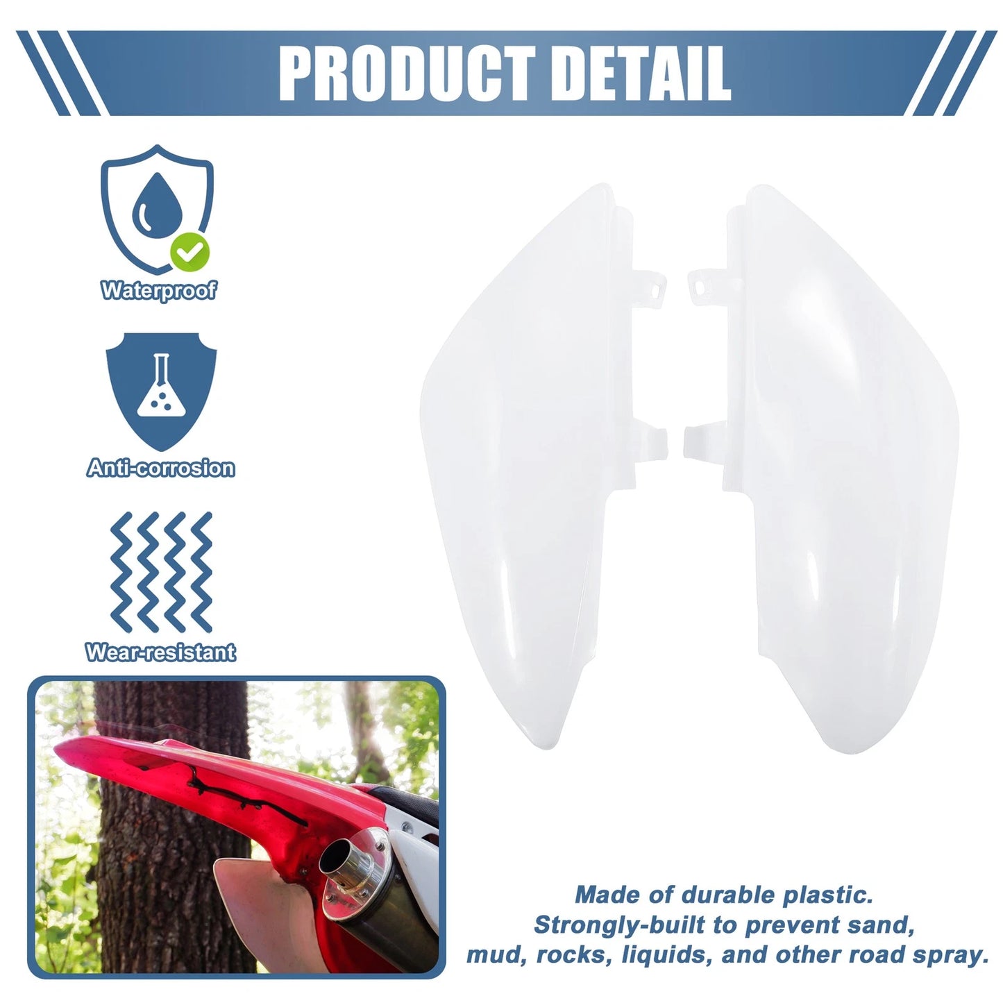 1 Set Motorcycle Twin Exhaust Muffler Guard Fender for Honda CRF50 XR50
