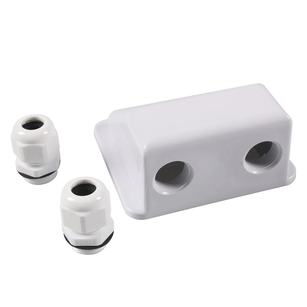 Double Wire Cable Entry Gland Box for Solar Panel Junction RV Caravan Boat