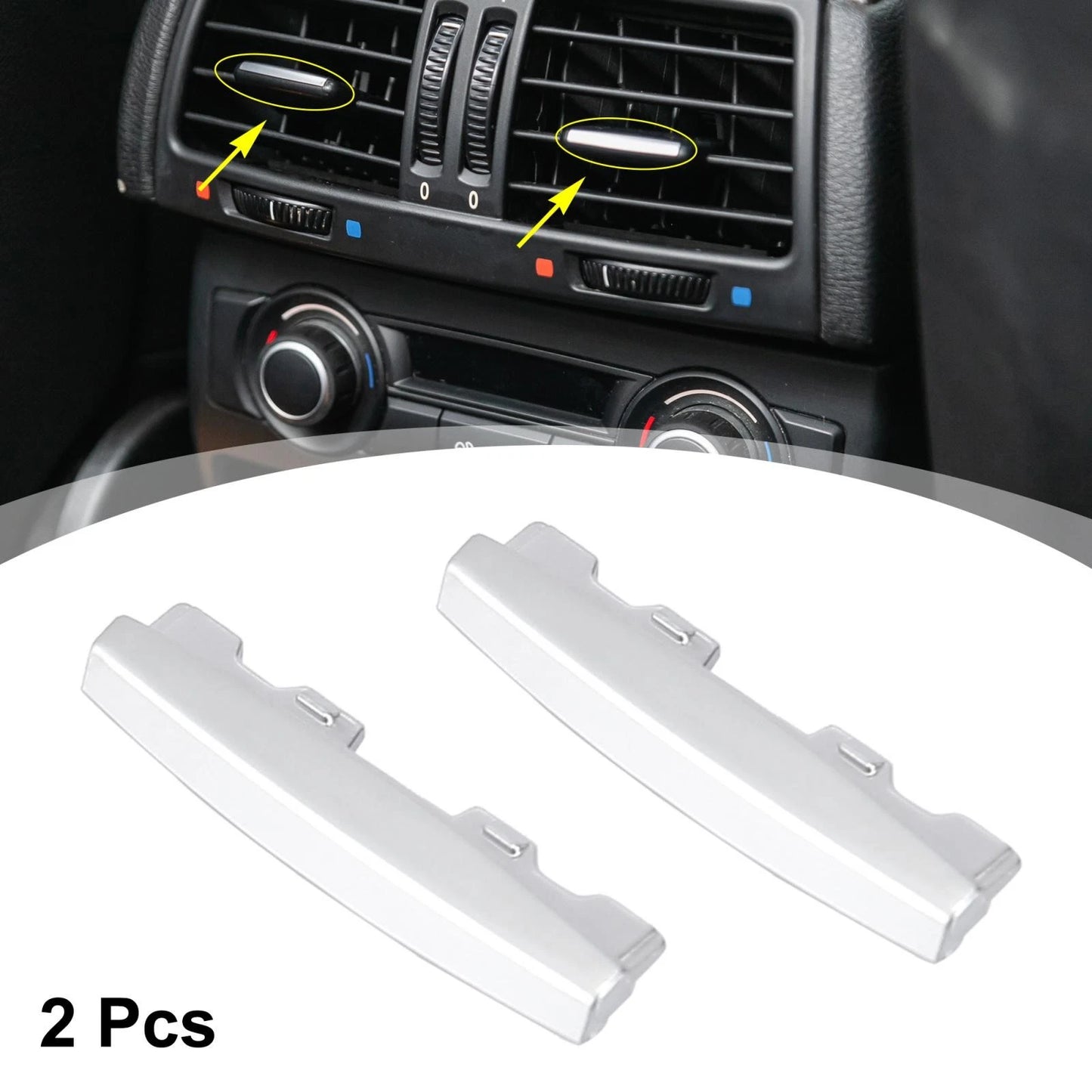 Front AC Air Vent Outlet Tab Clip Chrome Plated Trims for BMW X5 F15 X6 F16