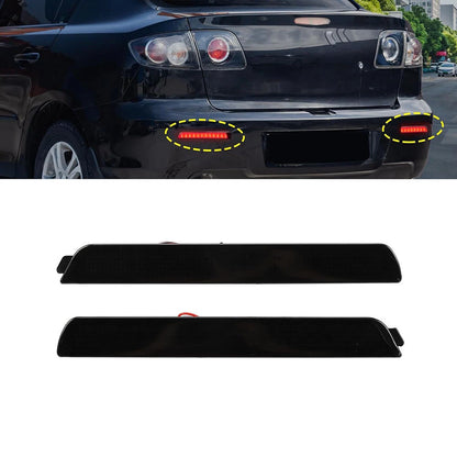 Smoke Lens Red LED Rear Bumper Reflector Brake Lights for Mazda 3 (2004-2013)