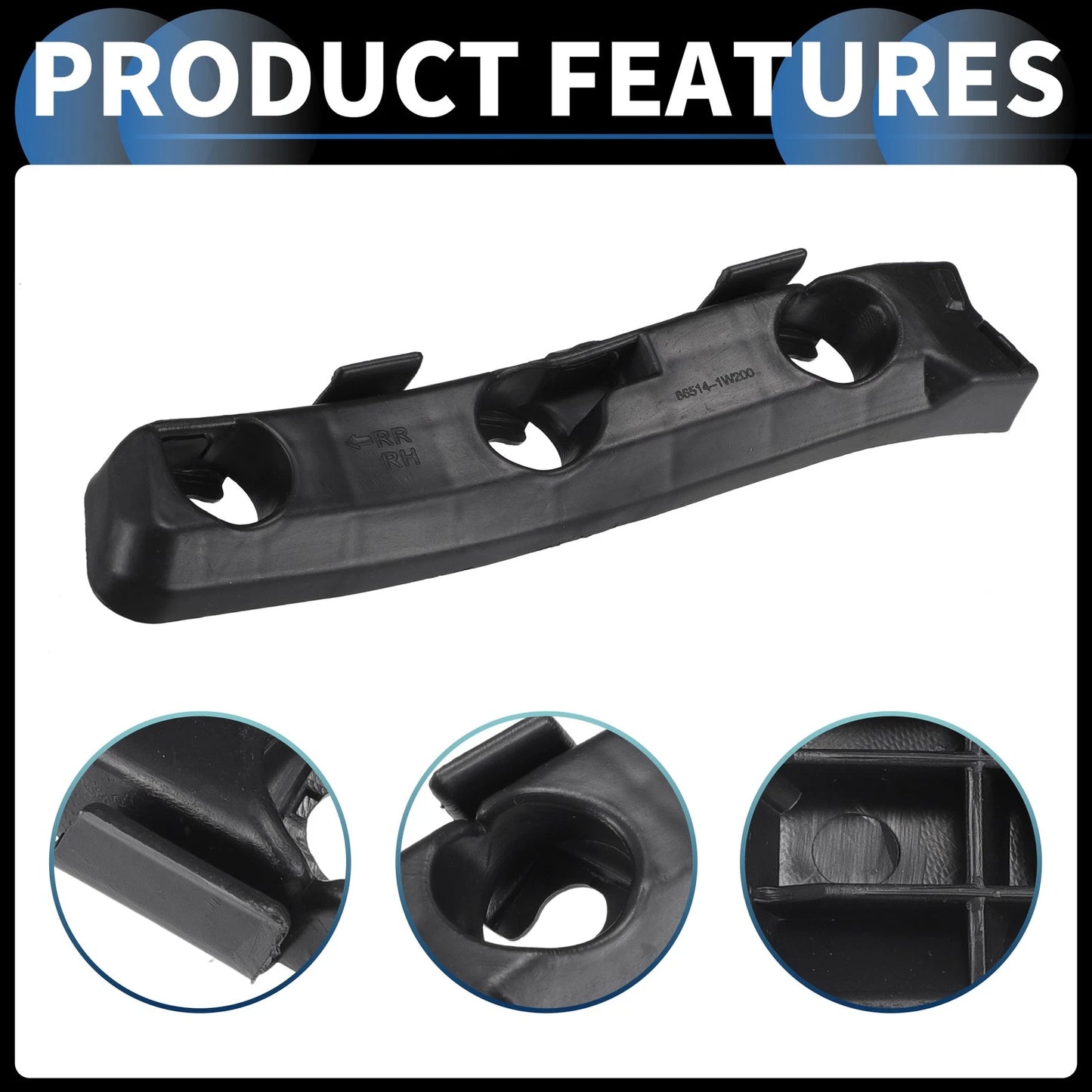 Right Rear Bumper Retainer Bracket for Kia Rio (2012-2017)