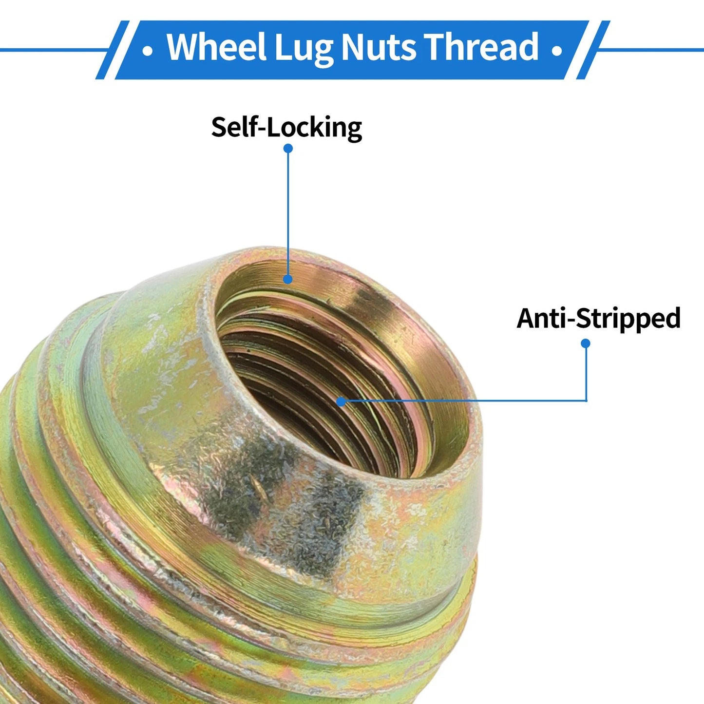 4 Pcs M12x1.5 Wheel Lug Nuts for Chevrolet Aveo (2005 - 2011)
