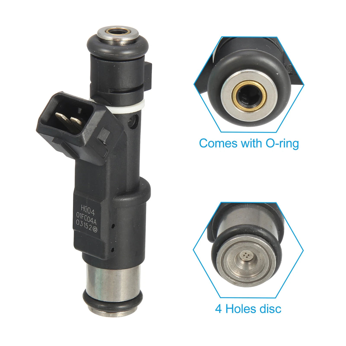 4 Pcs Petrol Fuel Injector Nozzle for Peugeot 406 2.2L (2000-2004)