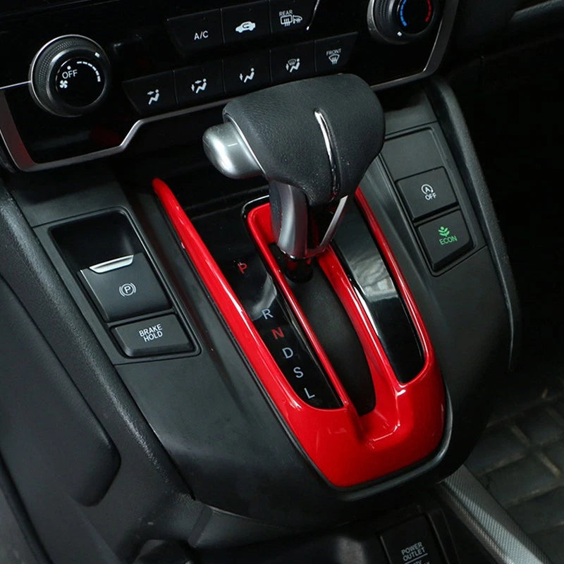 Red Gear Shift Panel Cover Trim for Honda CR-V 2017-2022