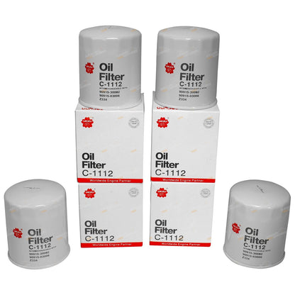 4 x Oil Filters for Courier PE WL 2.5L Diesel Ute (1990-2000)