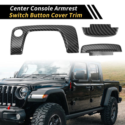 Center Console Armrest Switch Button Cover for Jeep Wrangler JL JLU (2018-2024)