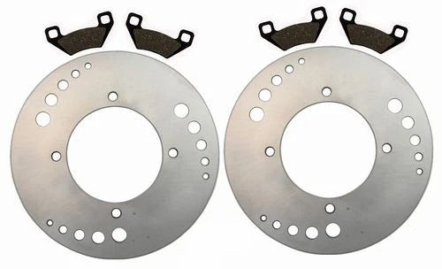 2 x Front Disc Rotors & Semi-Metallic Pads for Polaris Hawkeye 300 (2006–2006)
