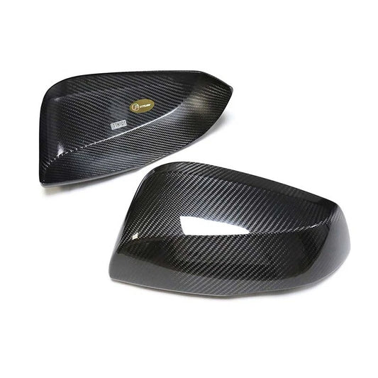 100% Carbon Stick-on Side Mirror Caps Trim for Toyota Alphard Rav4 Wildlander