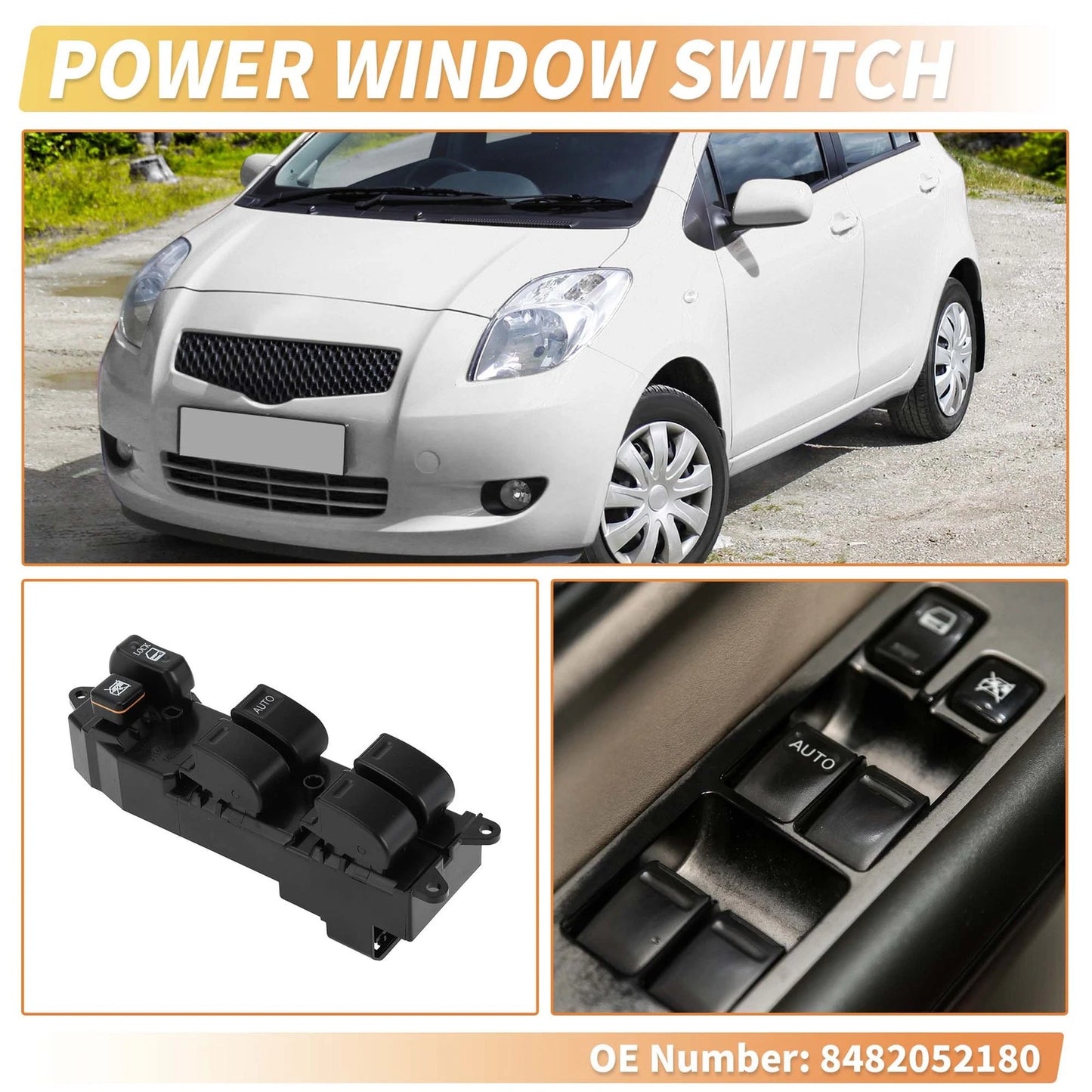 Front Right Side Power Window Switch for Toyota Yaris (1999–2005)