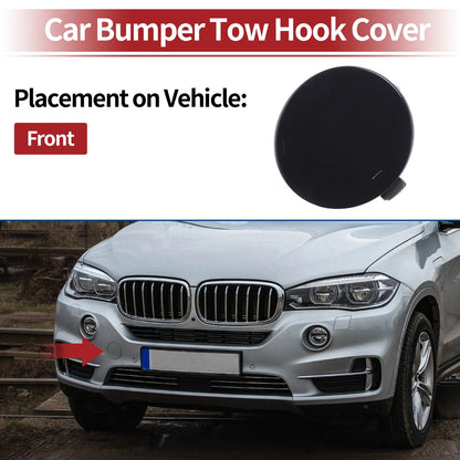 Front Bumper Tow Hook Cover for BMW X5 F15 M (2014-2018) Black