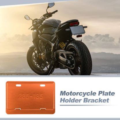 Registration Plate Holder Bracket 26x10 mm Orange Aluminum Alloy for Motorcycle