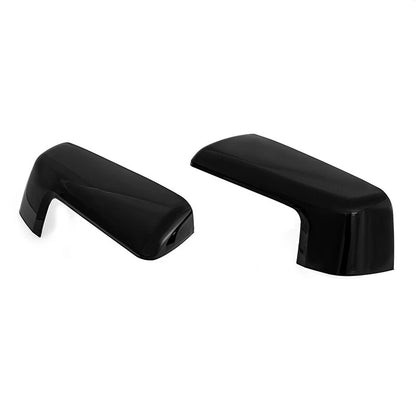 Glossy Black Top Half Mirror Covers for 2019-2024 Chevy Silverado/GMC Sierra 1500