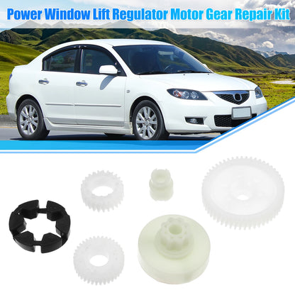 6 Pcs Power Window Lift Motor Gear Kit for Mazda 3 5 6 CX-7 CX-9 RX-8 (2004-2013)
