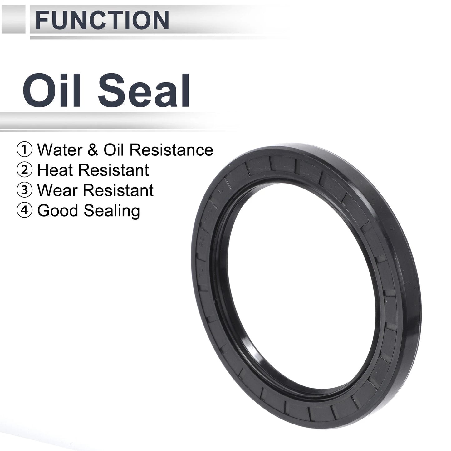 Oil Seal Rotary Shaft Seal NBR Rubber 90x120x12mm Black 5 Pcs