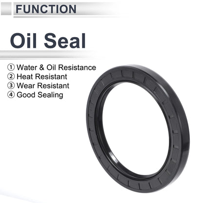 Oil Seal Rotary Shaft Seal NBR Rubber 90x120x12mm Black 5 Pcs