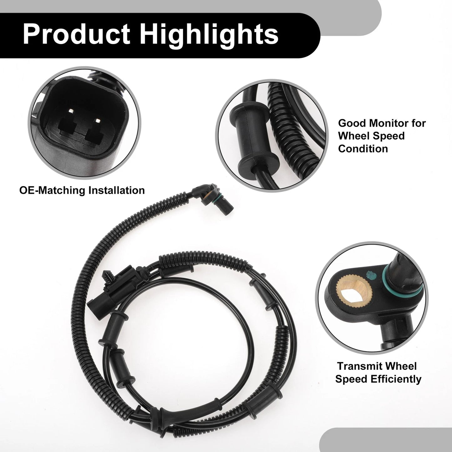 ABS Wheel Speed Sensor Kit 1pc for Dodge Front Left/Right