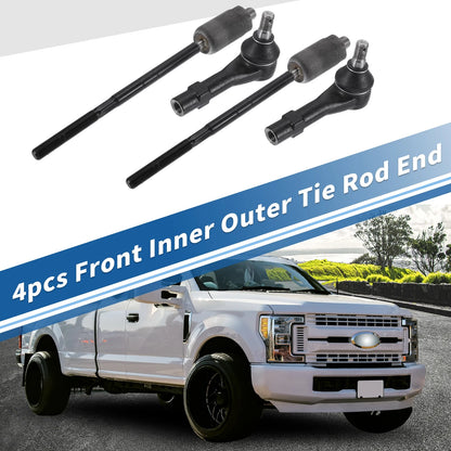 4pcs Front Inner Outer Tie Rod Ends for Ford Explorer (2002-2003)