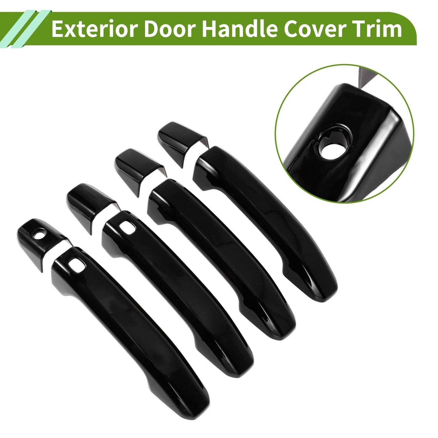 Exterior Door Handle Cover Trim for Chevrolet Colorado Black ABS (2023 - 2024)