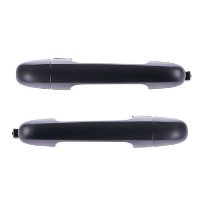 Door Handle Outer Set of 2 Black Rear Left & Right for Hyundai i30 (2007–2012)