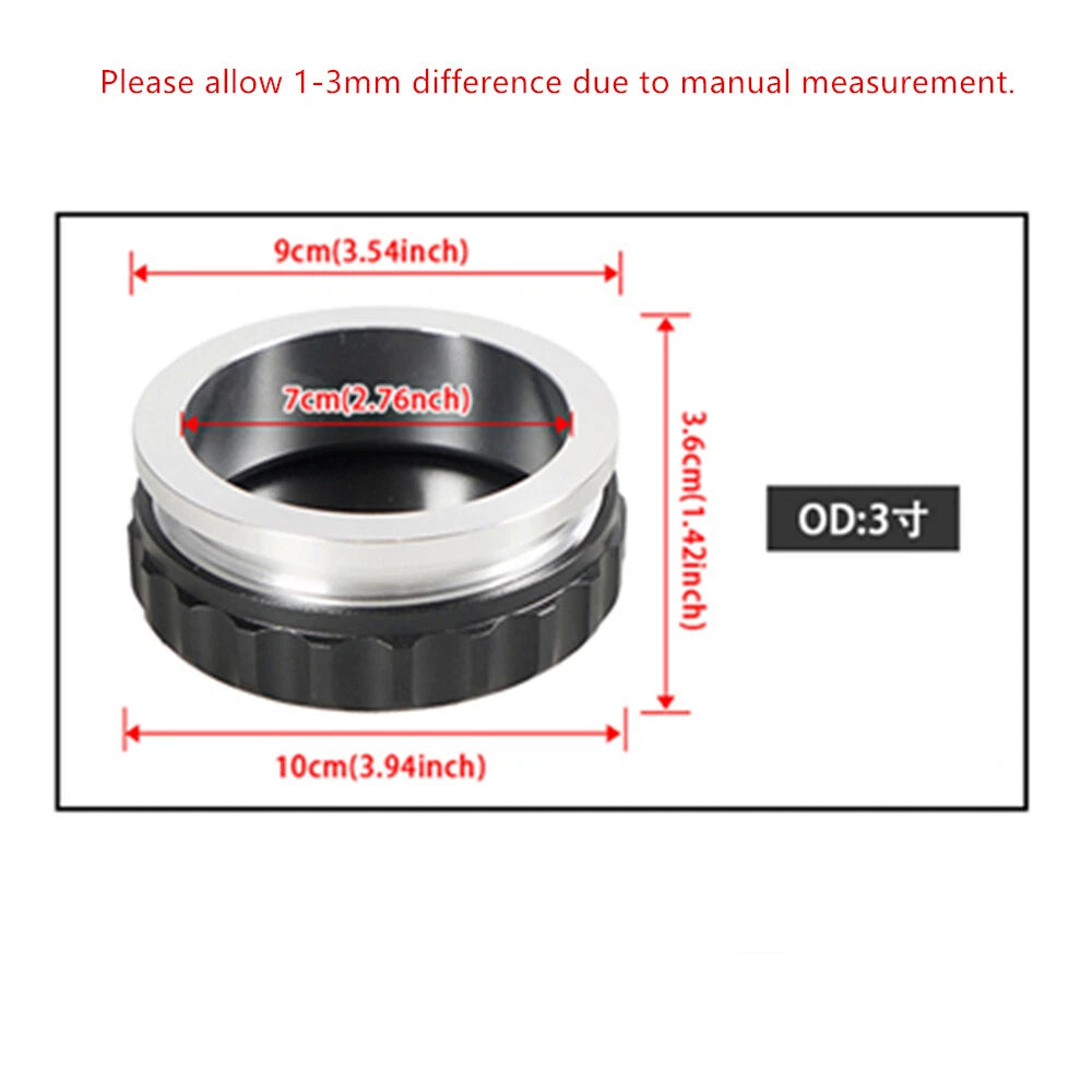 3" Black Aluminium Alloy Weld On Filler Neck & Cap for Oil Fuel Water Tank