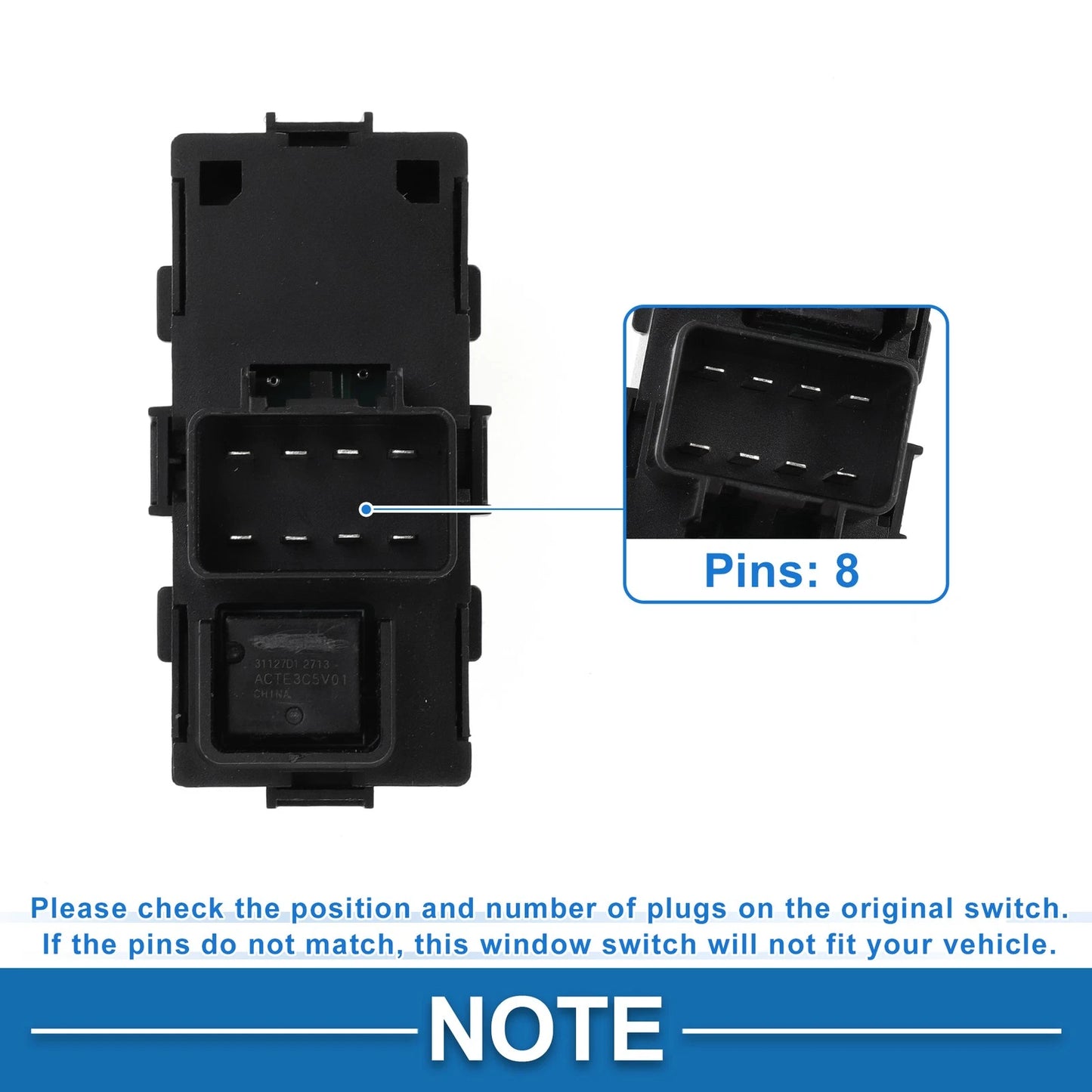 Passenger Side Power Window Switch for Cadillac Escalade ESV EXT
