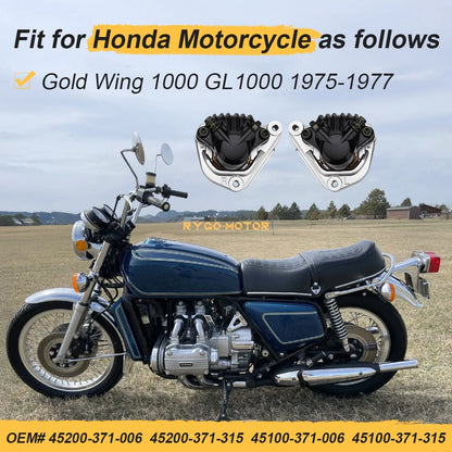 2 x Front Left & Right Brake Caliper w/Pads for Honda Goldwing (1975–1977)