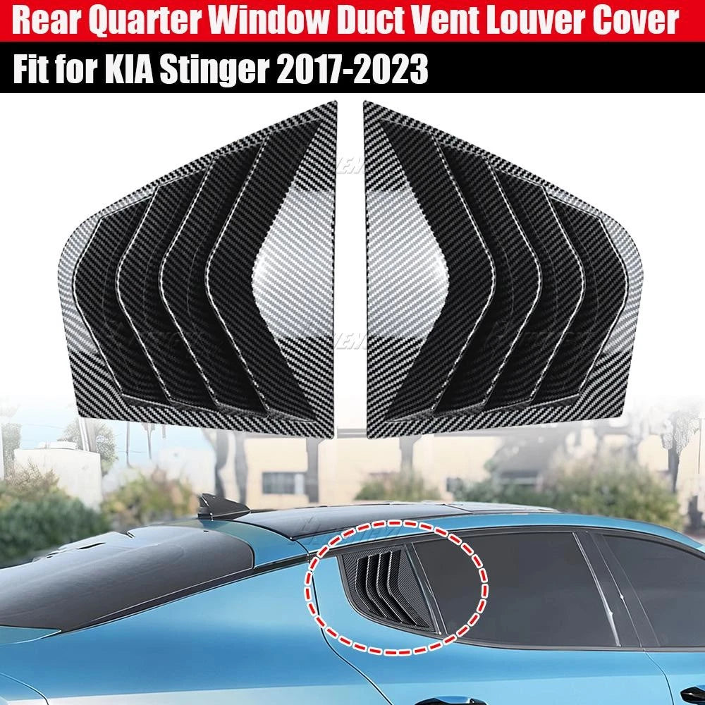 Rear Window Quarter Duct Louver Vent Cover for KIA Stinger (2017–2023)