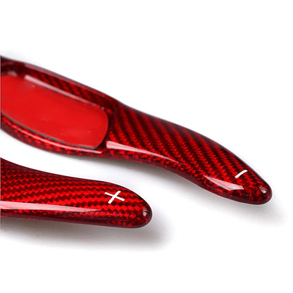 2 x Carbon Fiber Red Shift Paddle Extensions for Toyota Camry (2018-2023)