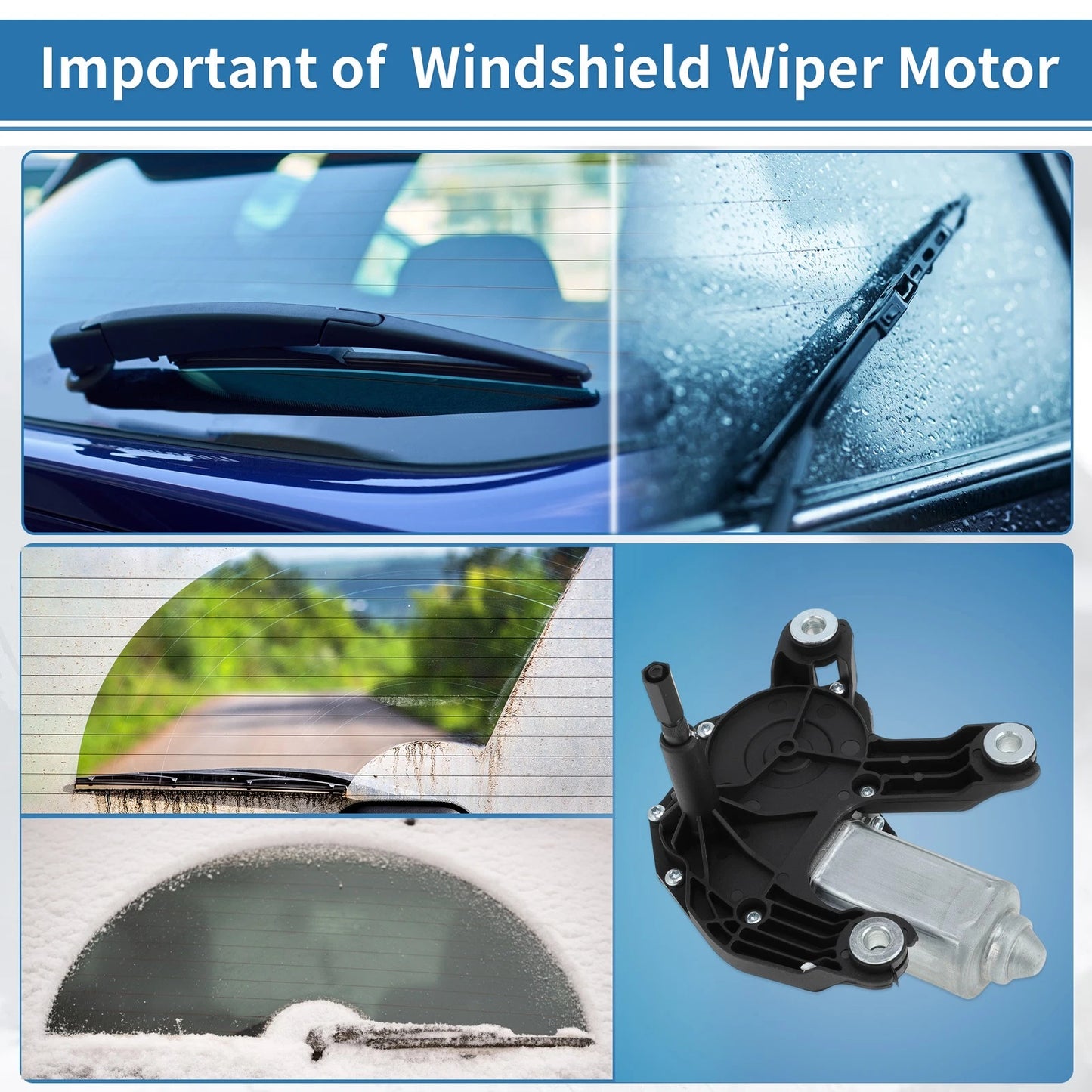 Rear Windscreen Wiper Motor for Mini Cooper R50 R56 Countryman (2001-2016)