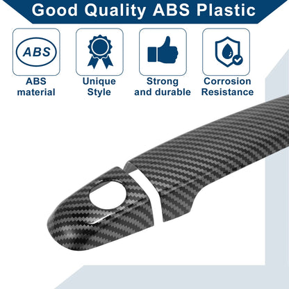 Carbon Fiber Black Door Handle Cover Trim for Toyota Camry (2007-2011)
