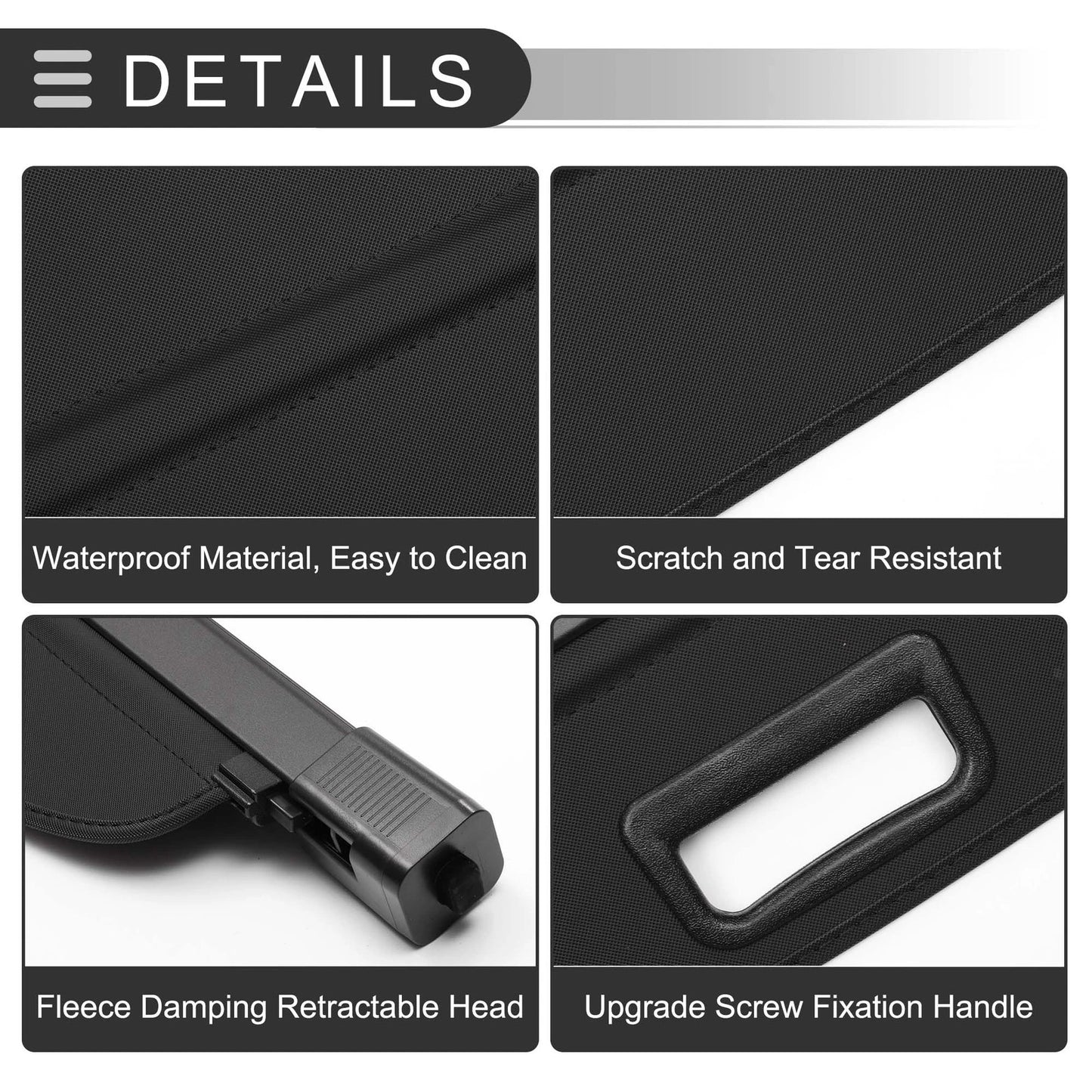 Retractable Cargo Cover for Ford Escape 2.3L 2008-2012 Gloss Black