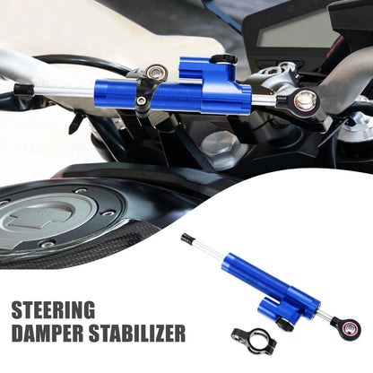 Steering Damper Blue Adjustable Linear Stabilizer for Universal Motorcycle