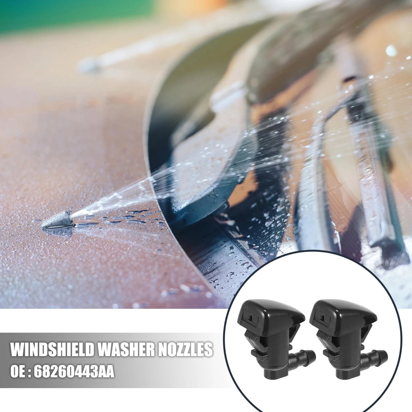4pcs Front Windshield Washer Nozzles for Jeep Cherokee (2014-2023)