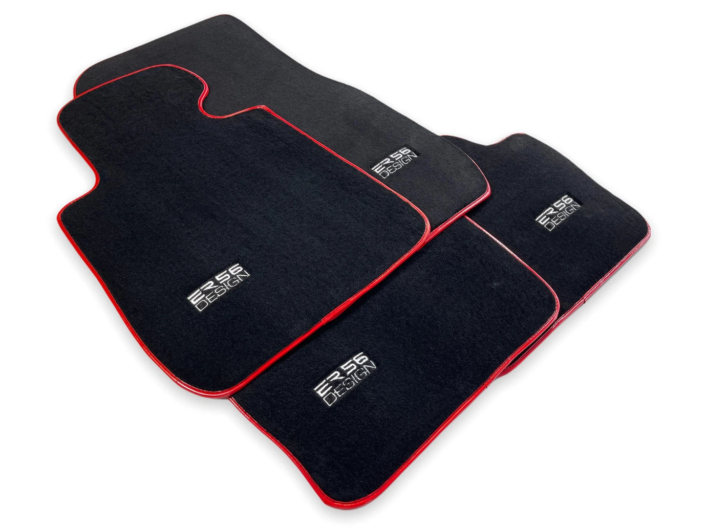 Premium Black Red Round Floor Mats for BMW 6 Series F12 (2012-2019)