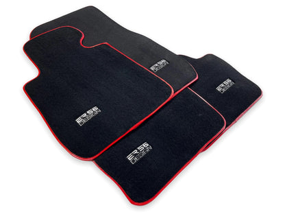 Premium Black Red Round Floor Mats for BMW 6 Series F12 (2012-2019)