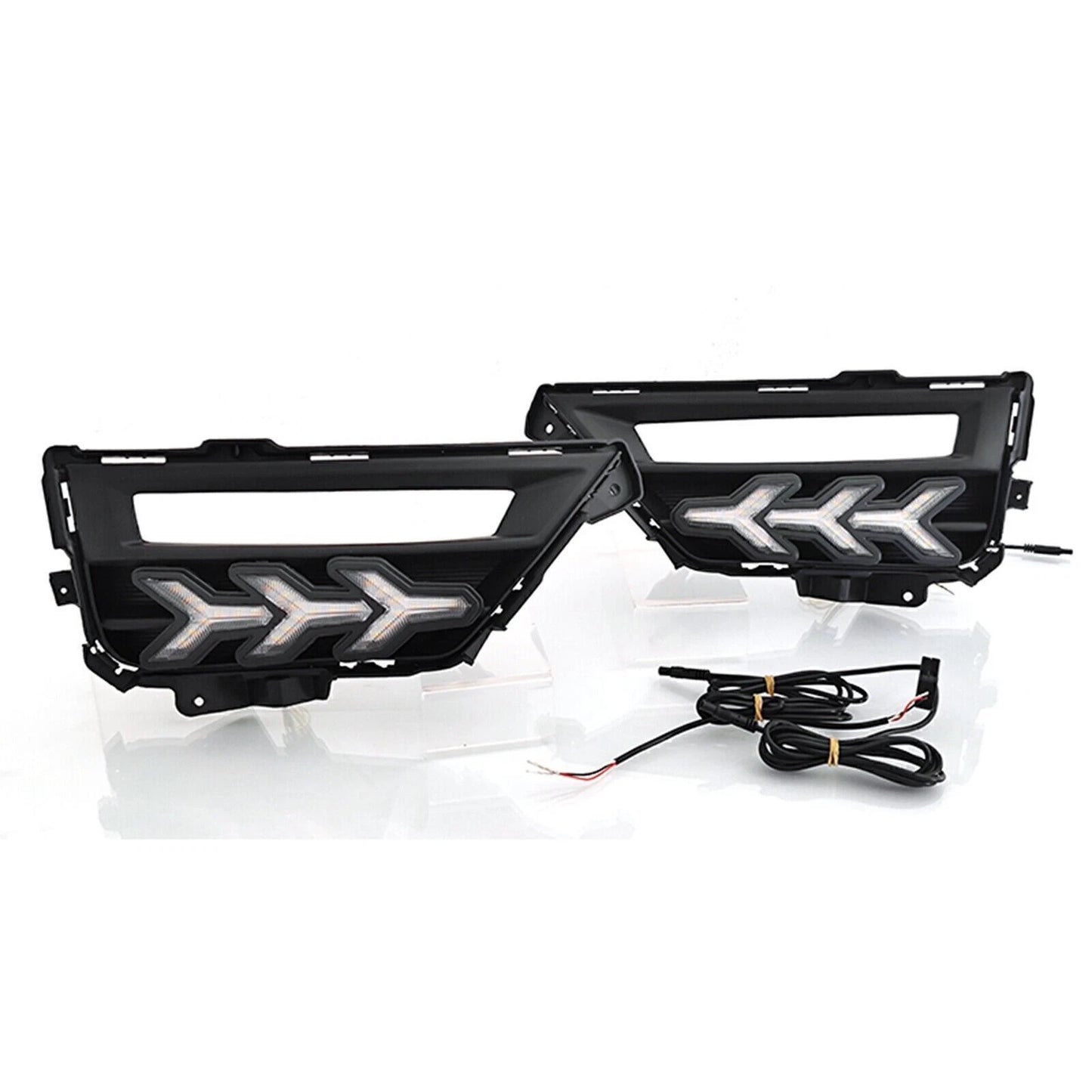Fog Light Turn Signal Lamps 2 x 3-Color LED DRL for 2020-2022 Honda CRV