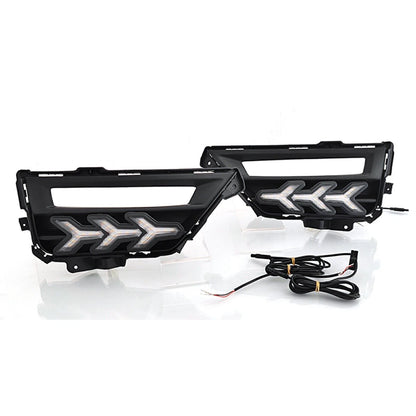 Fog Light Turn Signal Lamps 2 x 3-Color LED DRL for 2020-2022 Honda CRV