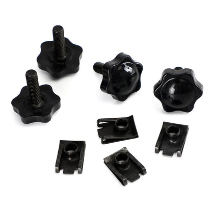 4 x Saddlebag Lever Lock Bolts Black for Harley Glide King (1996-2019)