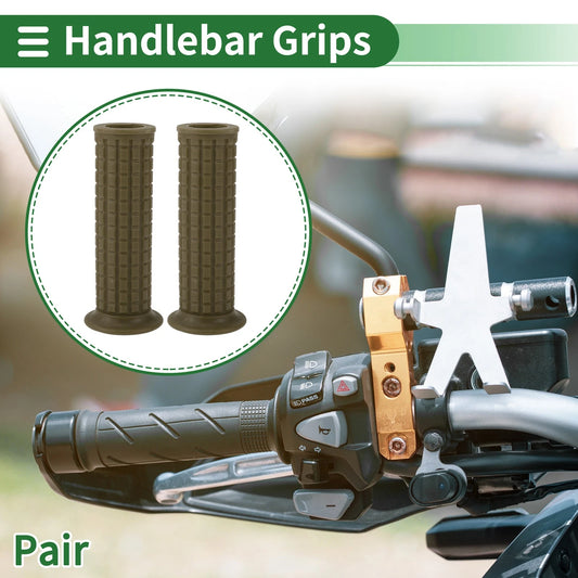 25mm Hand Grips Cover & Throttle Grips TPU Green for Motorcycle