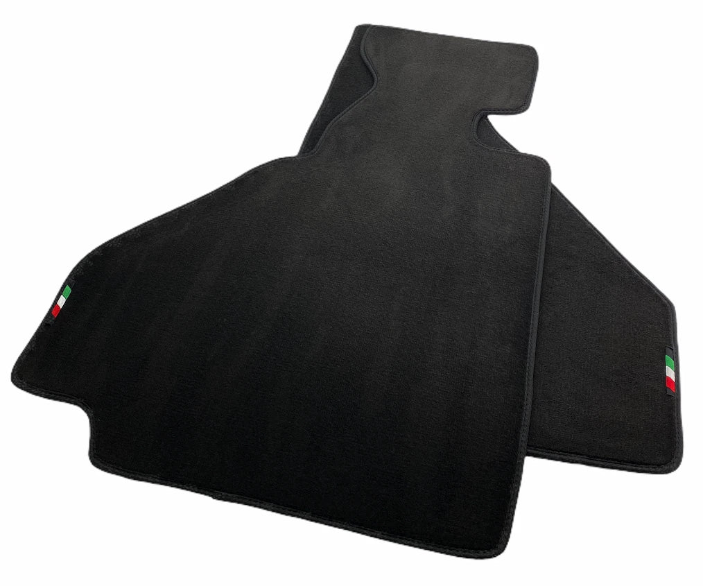 Floor Mats for Ferrari 348 TS 1989-1995 Black Tailored Carpets with Emblem