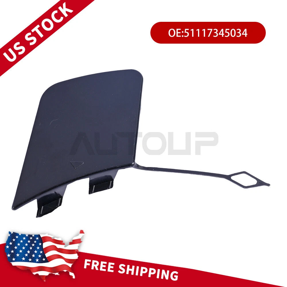 Black Front Bumper Tow Hook Cover for BMW X1 (2012–2015)