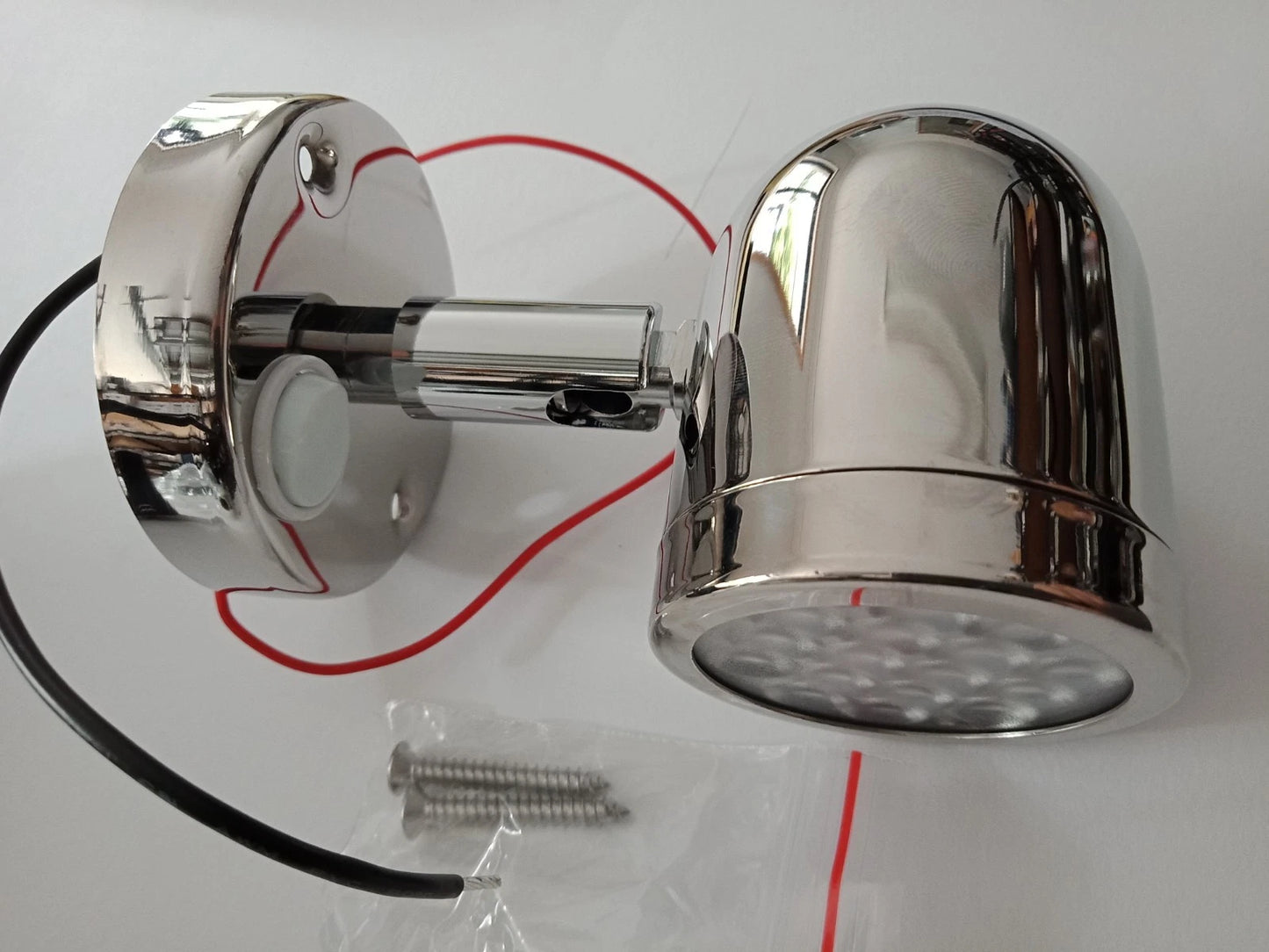 12V LED Bunk Reading Lights Stainless Steel 154 Lumen for Boat/Marine
