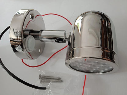 12V LED Bunk Reading Lights Stainless Steel 154 Lumen for Boat/Marine