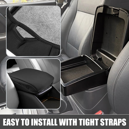 Car Center Console Armrest Cushion Cover for Toyota 4Runner (2010-2023) Black