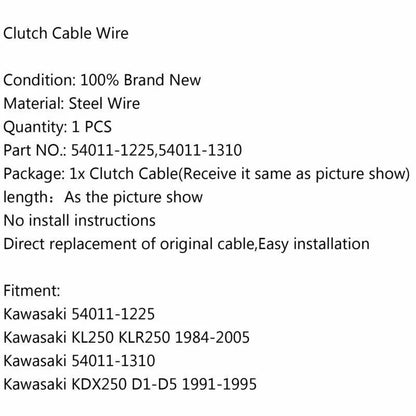 Clutch Cable for Kawasaki KL250 KLR250 KDX250 (1980-1990)