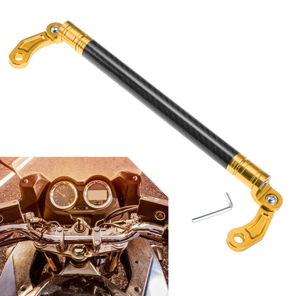 Handle Bar Extender Bracket 300mm Center Hole Gold Tone Black for Motorcycle
