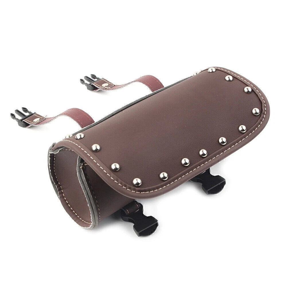 Retro Motorcycle Mini PU Leather Tool Bag for Handlebar Sissy Bar Saddlebag