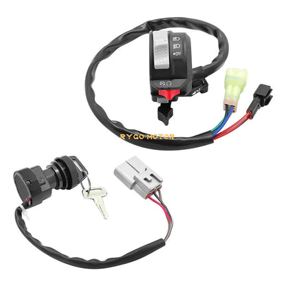 2 x Headlight Switch & Ignition Key Switch for Yamaha Grizzly 660 YFM660F