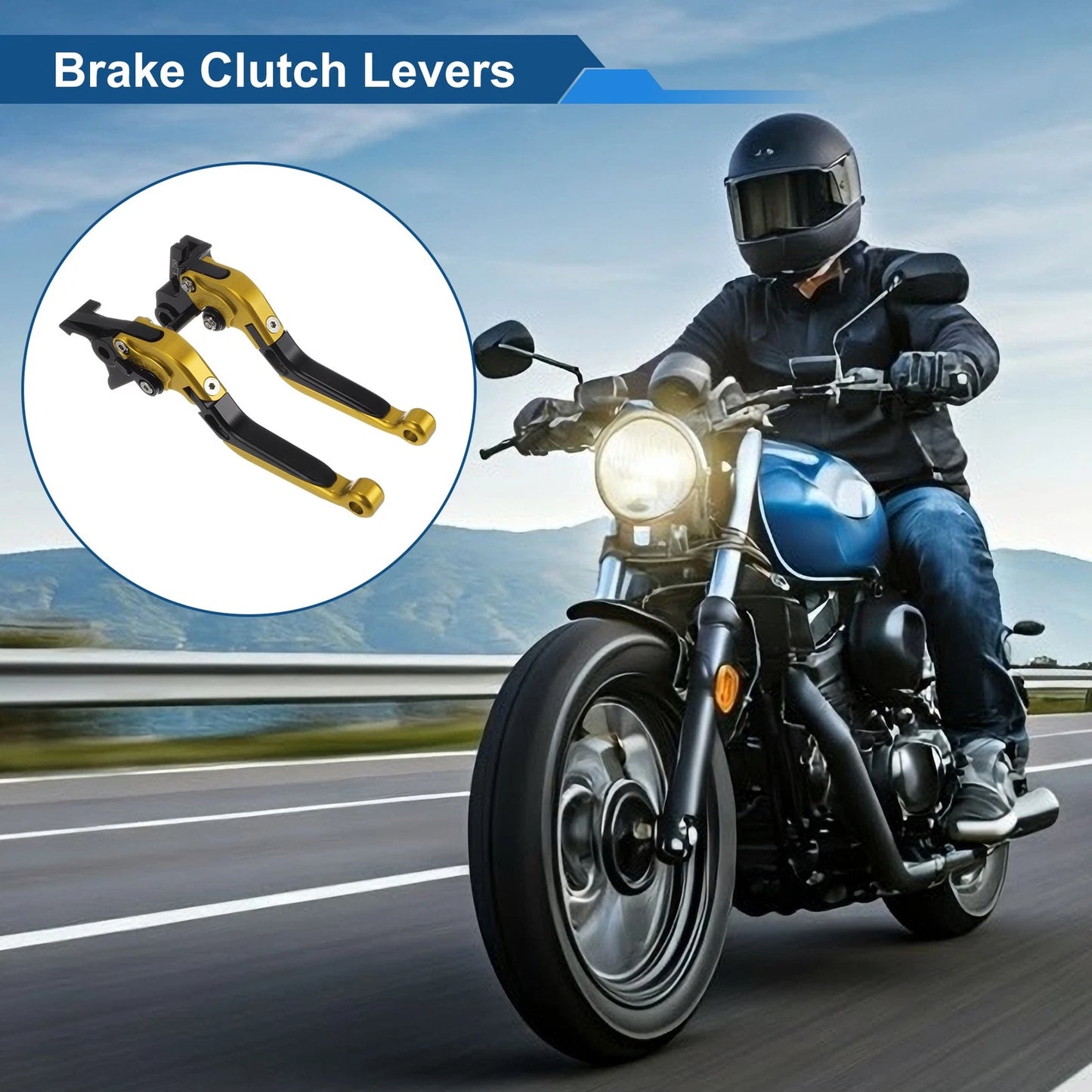 Brake Clutch Levers / Adjustable Short/Long / for Kawasaki Vulcan S 650 (2015–2023)